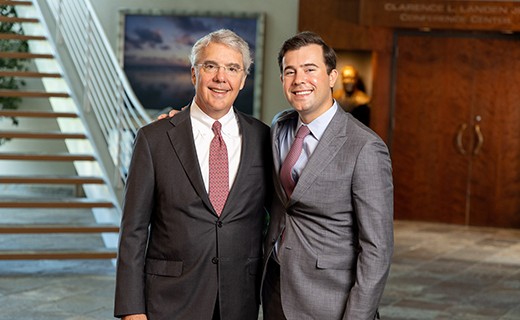 Father and son James Landen Sr. and Jr.