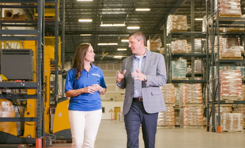 SNB commercial banker in warehouse